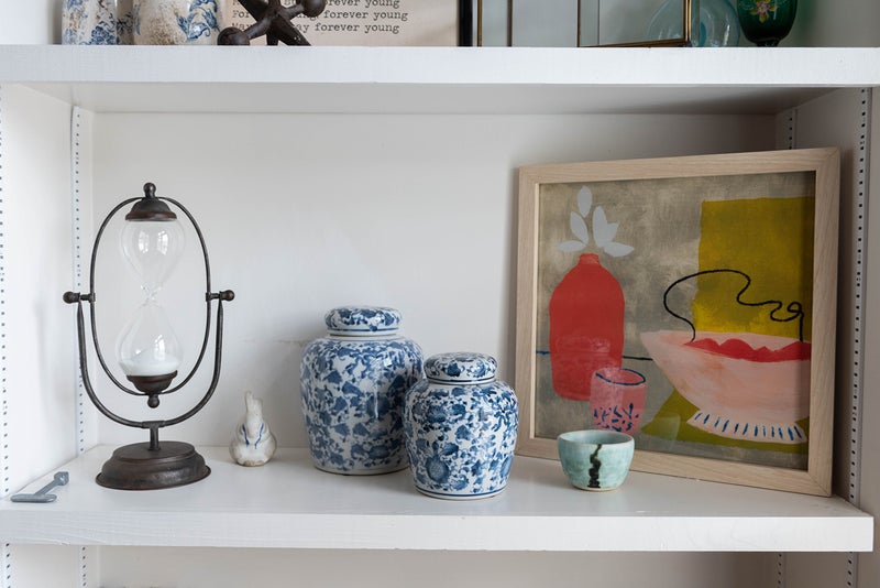 Creative Co-Op Blue & White Ceramic Ginger Jar with Lid - Image 3
